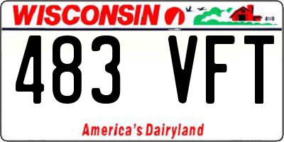 WI license plate 483VFT