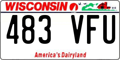 WI license plate 483VFU
