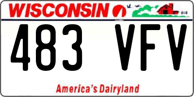WI license plate 483VFV