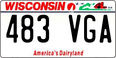 WI license plate 483VGA