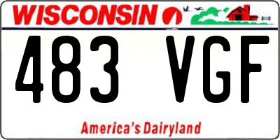 WI license plate 483VGF