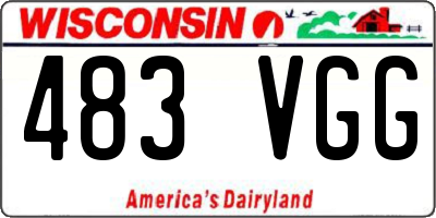 WI license plate 483VGG