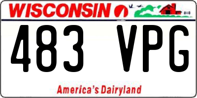 WI license plate 483VPG