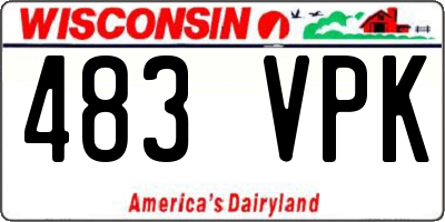 WI license plate 483VPK