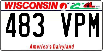WI license plate 483VPM