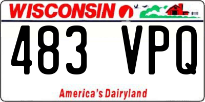 WI license plate 483VPQ