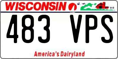 WI license plate 483VPS