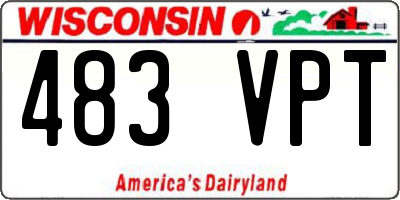 WI license plate 483VPT