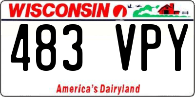 WI license plate 483VPY