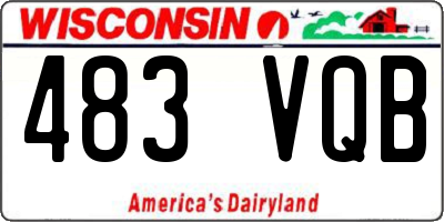 WI license plate 483VQB