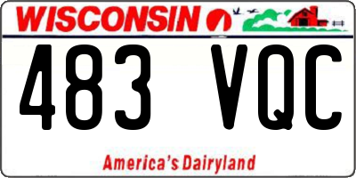 WI license plate 483VQC