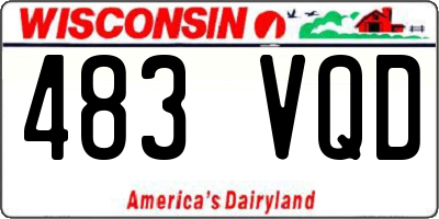 WI license plate 483VQD