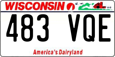 WI license plate 483VQE