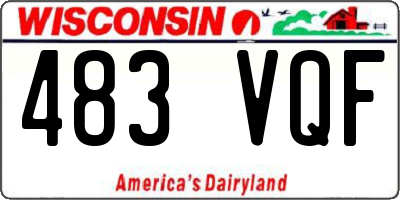 WI license plate 483VQF