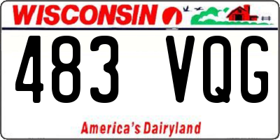 WI license plate 483VQG