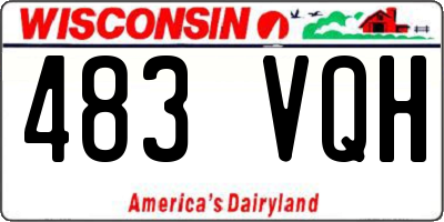 WI license plate 483VQH