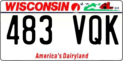 WI license plate 483VQK