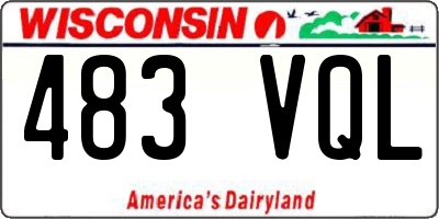 WI license plate 483VQL