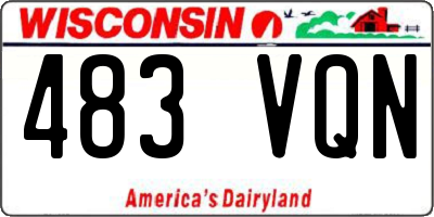 WI license plate 483VQN