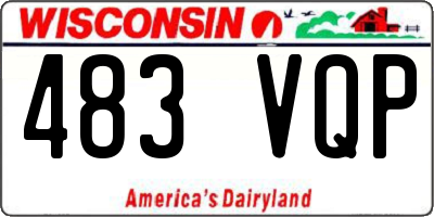 WI license plate 483VQP