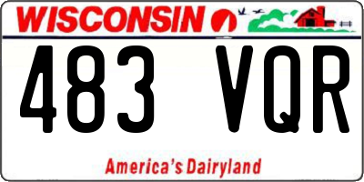 WI license plate 483VQR