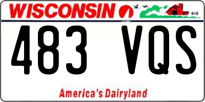 WI license plate 483VQS