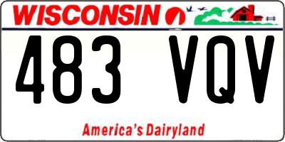 WI license plate 483VQV