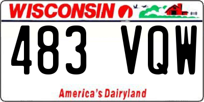 WI license plate 483VQW