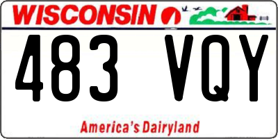 WI license plate 483VQY