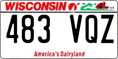 WI license plate 483VQZ