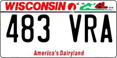 WI license plate 483VRA