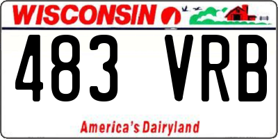 WI license plate 483VRB