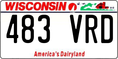 WI license plate 483VRD