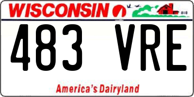 WI license plate 483VRE