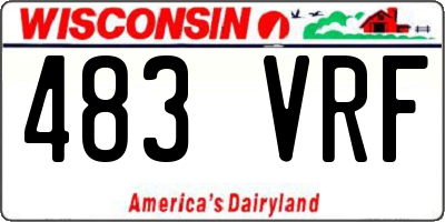 WI license plate 483VRF