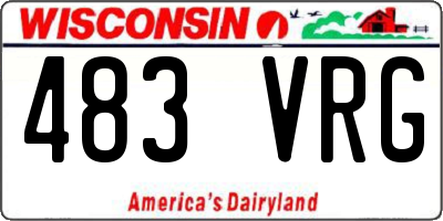 WI license plate 483VRG
