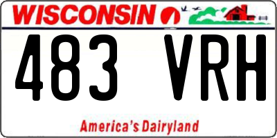 WI license plate 483VRH