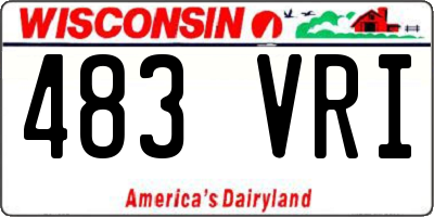 WI license plate 483VRI