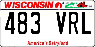 WI license plate 483VRL