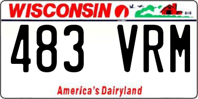 WI license plate 483VRM