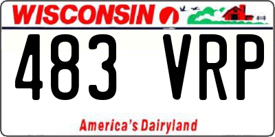 WI license plate 483VRP