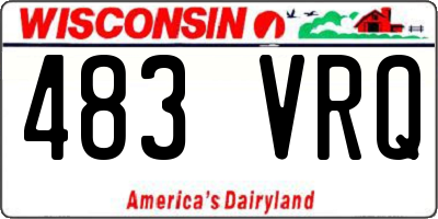 WI license plate 483VRQ