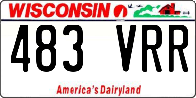 WI license plate 483VRR