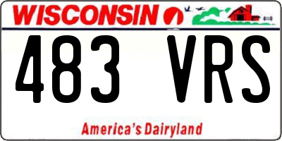 WI license plate 483VRS