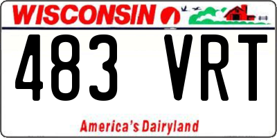 WI license plate 483VRT