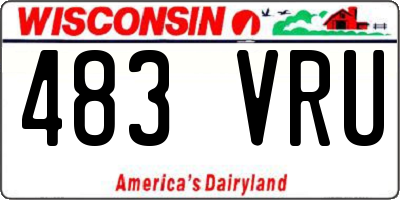 WI license plate 483VRU