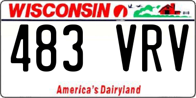 WI license plate 483VRV