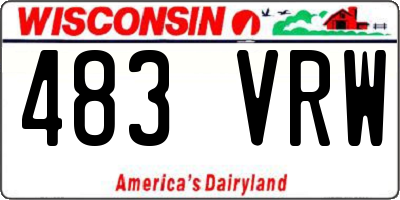 WI license plate 483VRW