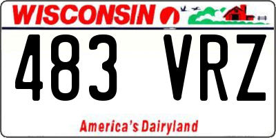 WI license plate 483VRZ