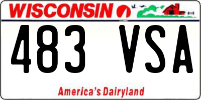WI license plate 483VSA